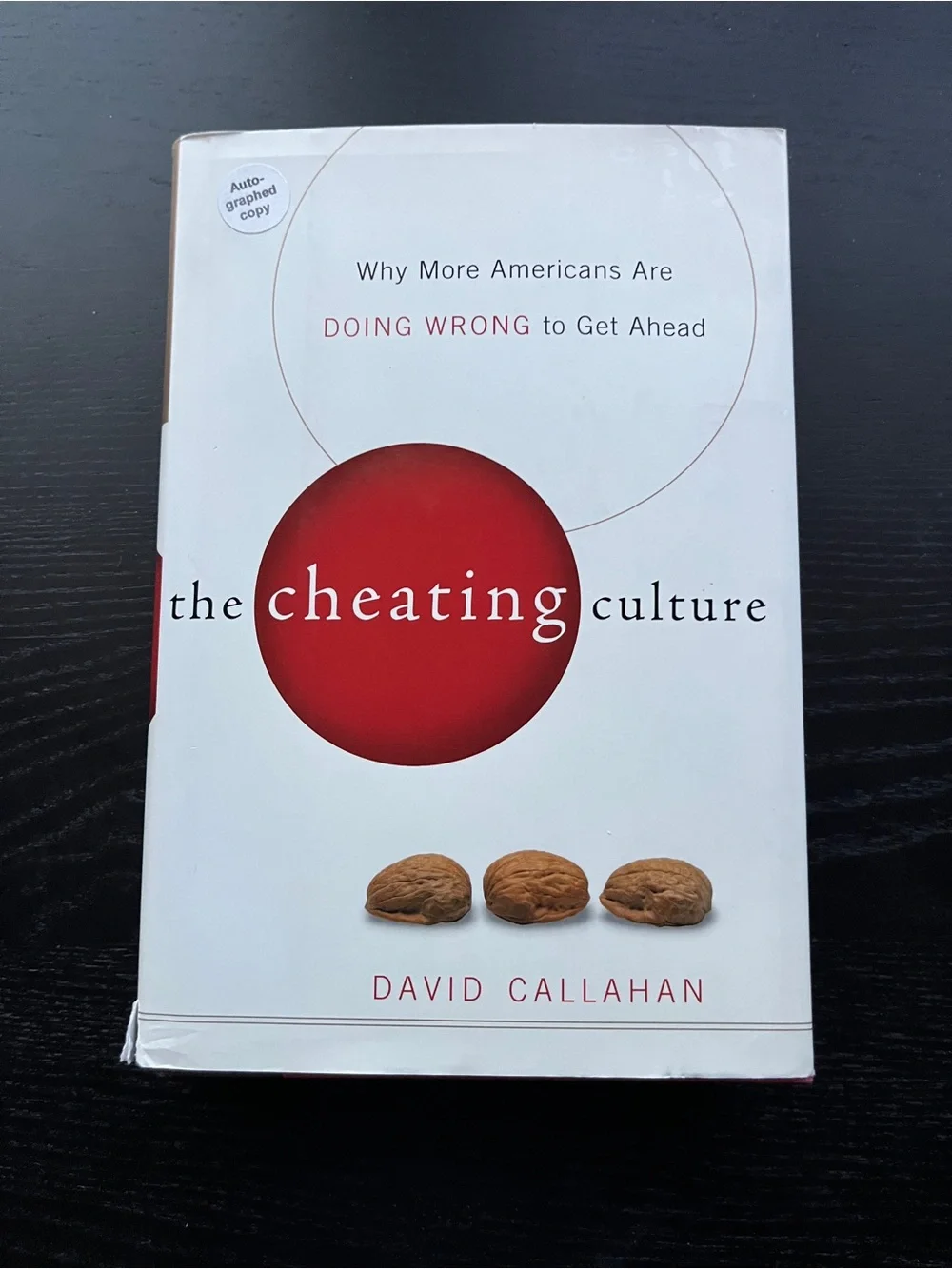 Harcourt David Callahan The Cheating Culture Hardcover Book White Red 6